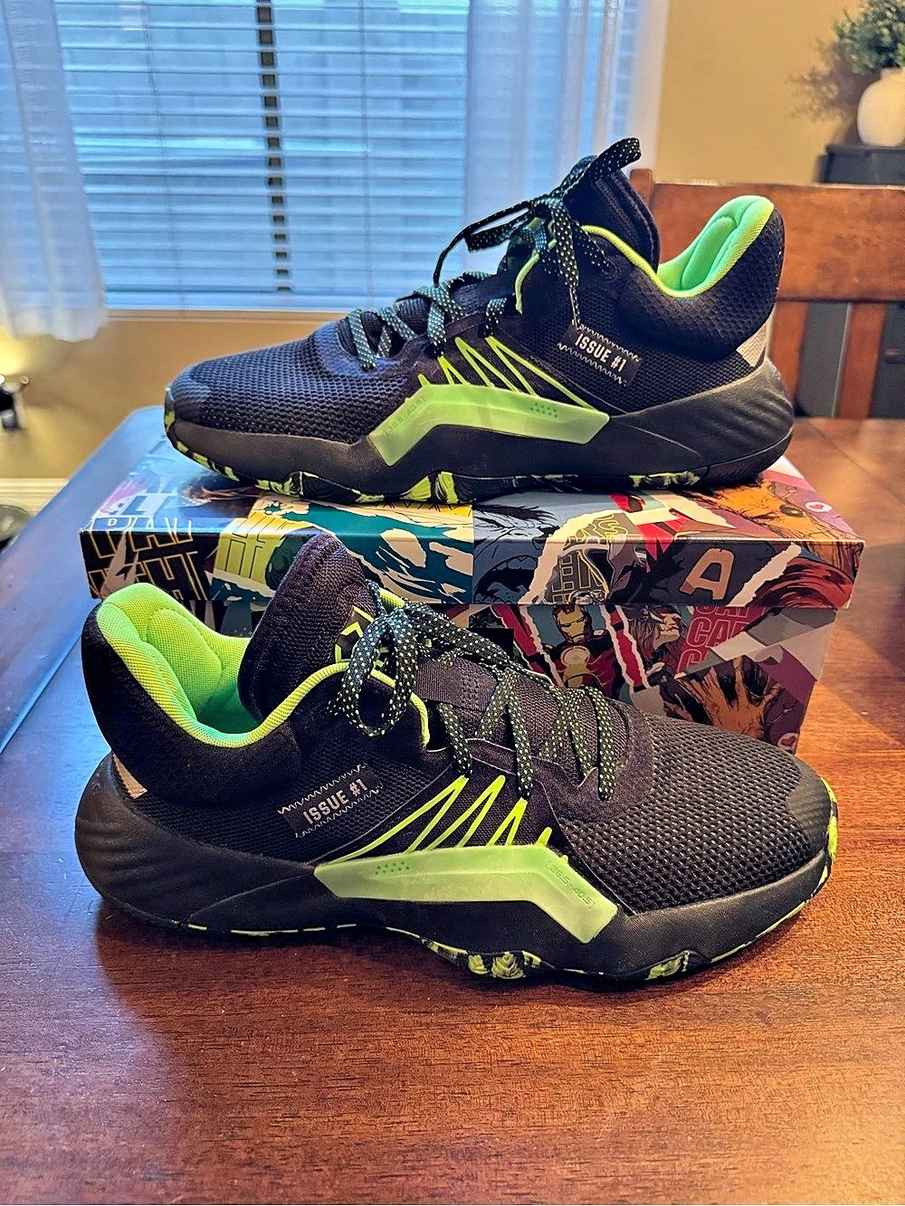adidas Marvel x adidas D.O.N. Issue #1 "Stealth Spider-Man" Basketball Shoes 11.